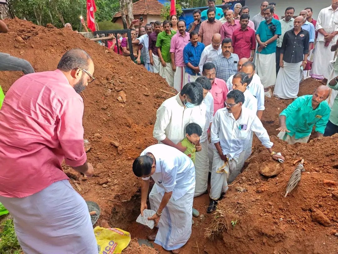 ‘സ്വന്തം വീടെന്നത് നിതിന്‍ രാജിന്റെ സ്വപ്നമായിരുന്നു’ ; കുടുംബത്തിന് സിപിഎം നിര്‍മ്മിച്ച്‌ നല്‍കുന്ന വീടിന്റെ തറക്കല്ലിടല്‍ നിര്‍വ്വഹിച്ച്‌ എം.വി. ഗോവിന്ദൻ ‌